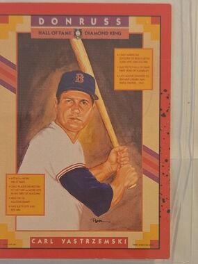 DONRUSS Red Baseball Collector Card - Carl Yastrzemski